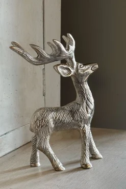 Cristina Oria Piezas Decorativas^Adorno Plateado Con Diseño De Ciervo