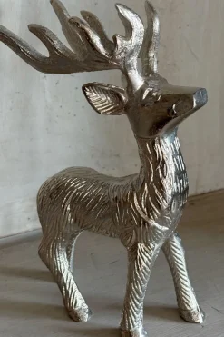 Cristina Oria Piezas Decorativas^Adorno Plateado Con Diseño De Ciervo