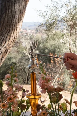 Cristina Oria Piezas Decorativas^Apagavelas Plateado Con Diseño De Ciervo