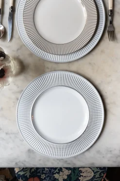 Cristina Oria Platos Y Bajoplatos^Bajoplato Blanco Y Plateado