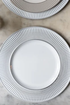 Cristina Oria Platos Y Bajoplatos^Bajoplato Blanco Y Plateado