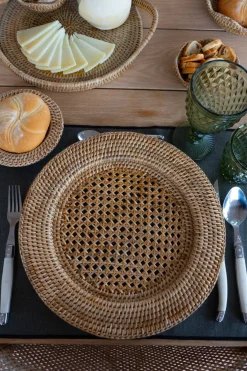 Cristina Oria Platos Y Bajoplatos^Bajoplato De Ratán Marrón Natural