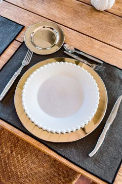 Cristina Oria Platos Y Bajoplatos^Bajoplato Plateado