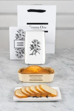 Cristina Oria Cajas Y Bolsas Gourmet|Cajas Y Bolsas Gourmet^Bandeja Blanca y Negra & Bizcocho en Bolsa