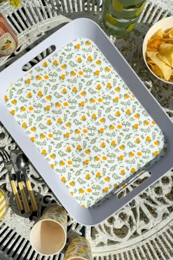 Cristina Oria Bandejas^Bandeja Con Asas De Polipropileno Limones