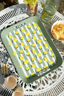 Cristina Oria Bandejas^Bandeja Con Asas De Polipropileno Limones