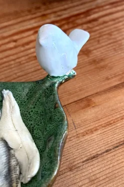 Cristina Oria Bandejas^Bandeja Con Diseño De Hoja Y Figura De Pájaro