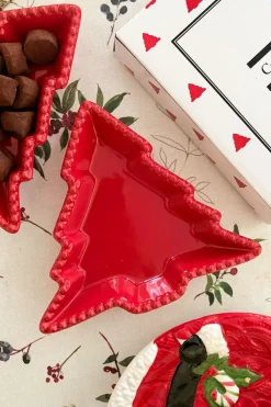 Cristina Oria Bandejas^Bandeja Con Diseño De Árbol Roja Mediana