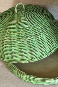 Cristina Oria Bandejas^Bandeja Con Tapa De Ratán Verde