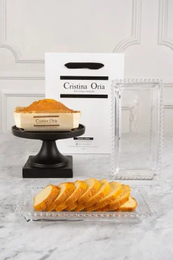 Cristina Oria Cajas Y Bolsas Gourmet|Cajas Y Bolsas Gourmet^Bandeja De Cristal & Bizcocho En Bolsa