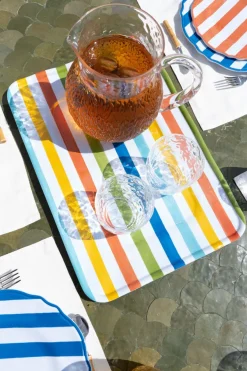 Cristina Oria Bandejas^Bandeja De Melamina Rayas De Colores