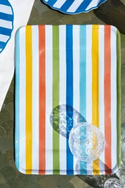Cristina Oria Bandejas^Bandeja De Melamina Rayas De Colores