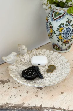 Cristina Oria Joyeros, Carteras Y Fundas|Piezas Decorativas^Bandeja Decorativa Blanca Flor Con Pájaros