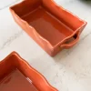 Cristina Oria Bandejas^Bandeja Horno Con Borde Ondulado Terracota