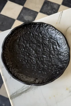 Cristina Oria Bandejas^Bandeja Negra De Aluminio Con Diseño En Relieve