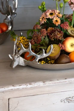 Cristina Oria Bandejas^Bandeja Ovalada Plateada Con Diseño De Ciervos