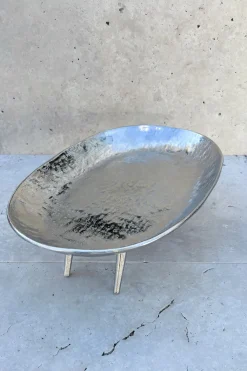 Cristina Oria Bandejas^Bandeja Plateada Ovalada Con Patas