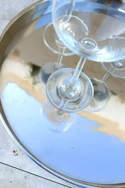 Cristina Oria Bandejas^Bandeja Plateada Redonda De Níquel