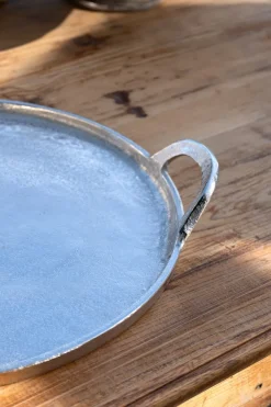 Cristina Oria Bandejas^Bandeja Plateada Redonda Con Asas