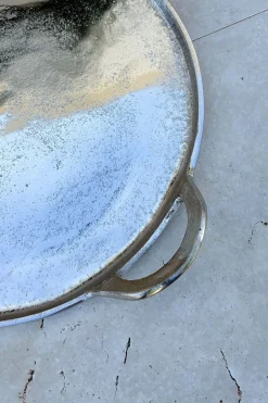 Cristina Oria Bandejas^Bandeja Plateada Redonda Con Asas