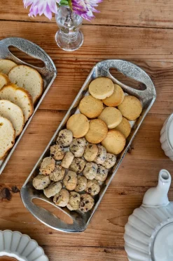 Cristina Oria Bandejas^Bandeja Rectangular Con Asas Plateada Pequeña