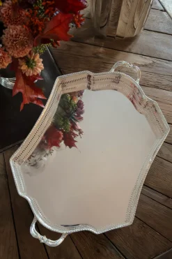 Cristina Oria Bandejas^Bandeja Rectangular Con Asas De Plata CO