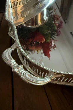 Cristina Oria Bandejas^Bandeja Rectangular Con Asas De Plata CO