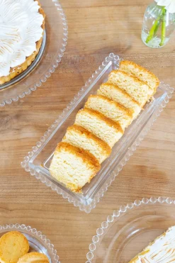 Cristina Oria Bandejas^Bandeja Rectangular Cristal Bolitas Pequeña