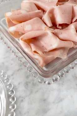 Cristina Oria Bandejas^Bandeja Rectangular Cristal Bolitas Grande