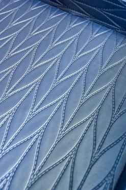 Cristina Oria Bandejas^Bandeja Rectangular De Cuero Azul Con Asas