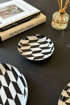 Cristina Oria Bandejas^Bandeja Redonda Blanca Y Negra