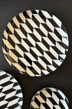 Cristina Oria Bandejas^Bandeja Redonda Blanca Y Negra