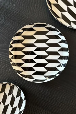 Cristina Oria Bandejas^Bandeja Redonda Blanca Y Negra