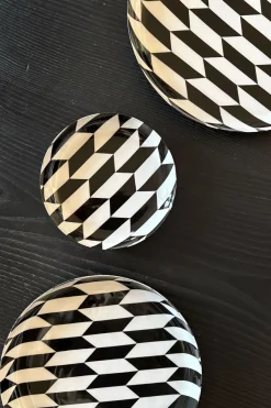 Cristina Oria Bandejas^Bandeja Redonda Blanca Y Negra