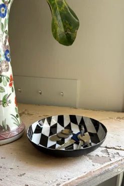 Cristina Oria Bandejas^Bandeja Redonda Blanca Y Negra