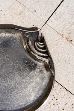 Cristina Oria Bandejas^Bandeja Redonda Plateada Diseño Pez