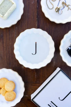 Cristina Oria Menaje Iniciales|Bandejas^Bandejas Con Borde Ondulado Iniciales