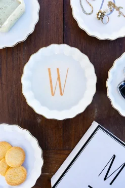 Cristina Oria Menaje Iniciales|Bandejas^Bandejas Con Borde Ondulado Iniciales