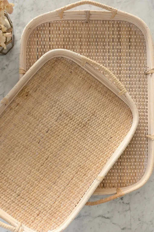 Cristina Oria Bandejas^Bandejas Rectangulares De Ratán