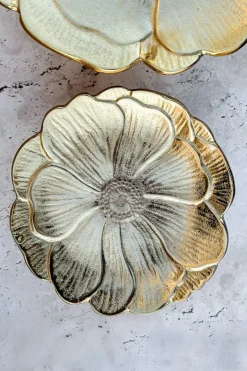 Cristina Oria Accesorios De Mesa^Base Con Diseño De Flor Dorada Grande