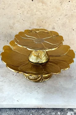 Cristina Oria Accesorios De Mesa^Base Con Diseño De Flor Dorada Grande