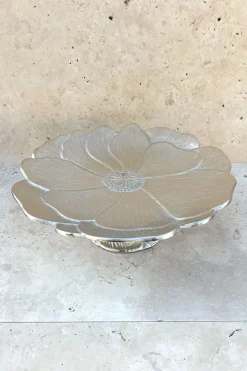 Cristina Oria Accesorios De Mesa^Base Con Diseño De Flor Plateada Grande