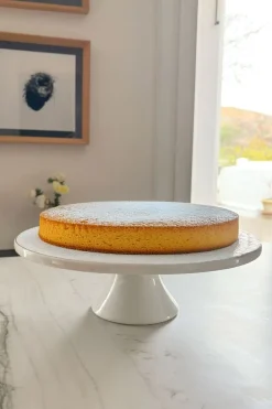 Cristina Oria Accesorios De Mesa^Base Con Pie De Porcelana Blanca Y Borde Dorado