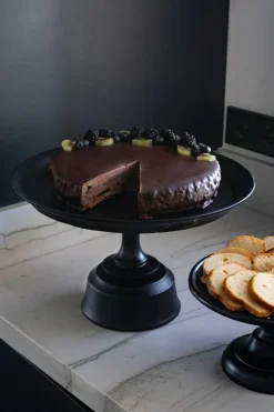 Cristina Oria Accesorios De Mesa^Base Con Pie Negra Mediana