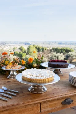 Cristina Oria Accesorios De Mesa^Base Plateada Con Detalle Tallado En Su Borde