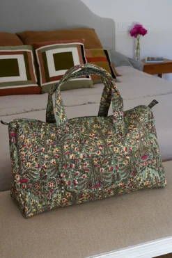 Cristina Oria Bolsos, Bolsas Y Neceseres|Otros Textil^Bolsa De Viaje Flores Verdes