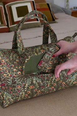 Cristina Oria Bolsos, Bolsas Y Neceseres|Otros Textil^Bolsa De Viaje Flores Verdes