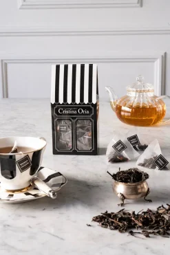 Cristina Oria Cajas Y Bolsas Gourmet|Cajas Y Bolsas Gourmet^Bolsa Dulce con Tetera Puntos CO & Taza y Plato CO