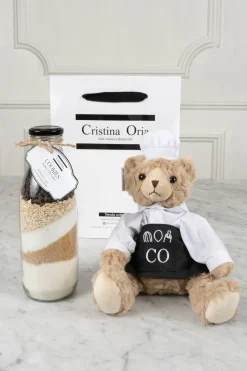 Cristina Oria Minichef|Cajas Y Bolsas Gourmet^Bolsa Oso Chef Co & Botella Preparado De Cookies