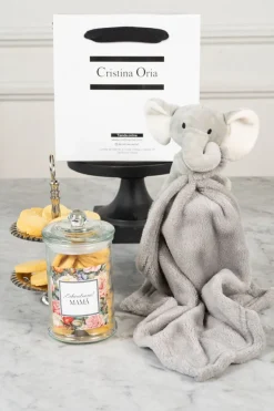 Cristina Oria Cajas Y Bolsas Gourmet|Cajas Y Bolsas Gourmet^Bolsa Recién Mamá Bretonas & Doudou Elefante CO